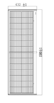 HJT CELLS 65W 70W 75W BIPV azulejos solares rectangulares de vidrio templado negro paneles solares fotovoltaicos UL listado / CE certificado