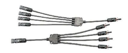 4 a 1 conectores de rama solar Y de cobre enlatado PV004-4T1 Norma IEC 62852:2014/CE
