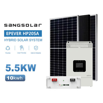 SANG Solar Sistema solar fuera de la red para el hogar 3.5KW 5.5KW 48V 220V 230V Con 5kwh 10kwh 15kwh Batería de litio