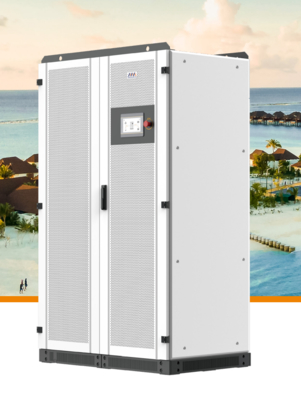 Inversor híbrido en contenedor de 250 kW con salida máxima de 275 kVA