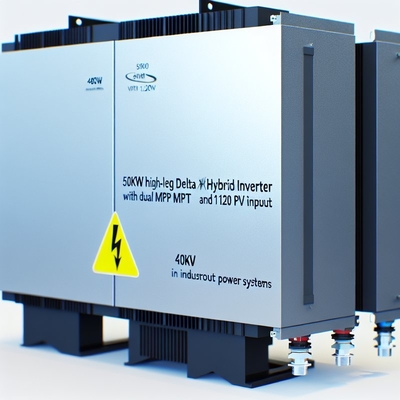 Invertidor híbrido delta de 50 kW 480 V con doble MPPT y entrada fotovoltaica de 120 kW para sistemas de energía industrial
