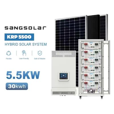 Sangsolar 5.5kw 10kw 48v 220v 230v 15kwh 30kwh Batería de litio fuera de la red Sistema de energía solar sin batería