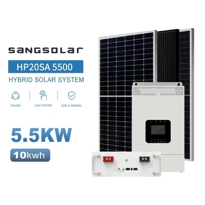 SANG Solar Sistema solar fuera de la red para el hogar 3.5KW 5.5KW 48V 220V 230V Con 5kwh 10kwh 15kwh Batería de litio